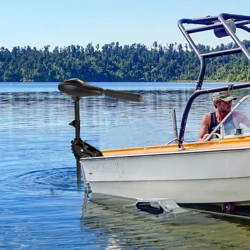 Vista 5 de Motor de arrastre eléctrico de empuje de 40 libras, motores de barco fuera de borda de agua salada, motor de arrastre de serpiente de agua de 12 V