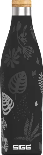 Vista 11 de SIGG - Botella de agua aislada - Meridian Black - A prueba de fugas y extra delgada - Sin BPA - Sin plástico - Acero inoxidable 18/8 - Doble pared