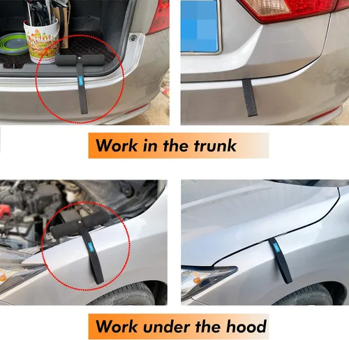 Vista 5 de Bucles rápidos para capó, correas de anclaje para capó en forma de T con núcleo de aluminio sólido para maletero de automóvil, lazo seguro