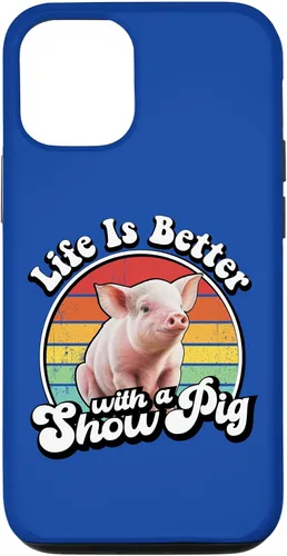 Vista 28 de Mens Womens Retro Vintage Life is Better Cute Show Pig Lover Case for iPhone 17