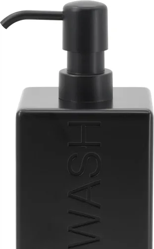 Vista 6 de dispensador rectangular de resina premium para cuarto de baño, para champú, acondicionador, loción corporal, diseño moderno recargable con bomba
