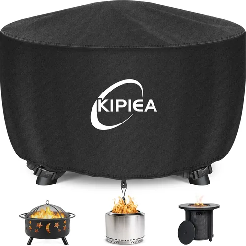 Vista 10 de Kipiea Funda rectangular para hoguera de 42 x 24 pulgadas, resistente 600D mejorada, 100% impermeable, resistente a los rayos UV y al desgarro
