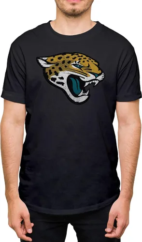 Vista 25 de Hybrid Sports NFL - Distressed Team Logo - Officially Licensed Adult Short Sleeve Fan Tee for Men & Women