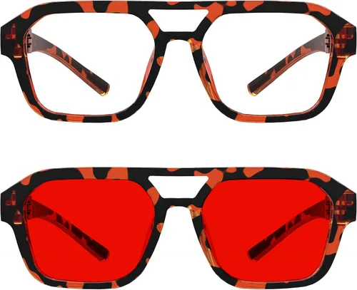 Vista 52 de Eyekepper Gafas de luz azul para hombre y mujer, paquete de 6 lentes Pilot Paquete de 6 color mezclado