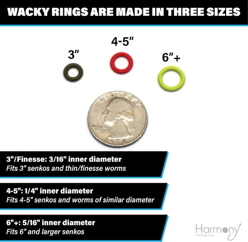 Vista 7 de (100pk) – O-Rings for Wacky Rigging Senkos/Worms/Soft Stickbaits – Bait Saver Orings for Senko Worm – Save Your Baits from Tearing While Wacky Neko