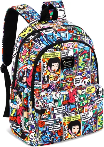 Vista 15 de Tokidoki Mochila con llavero Unicorno linda mochila de viaje para laptop para mujer, bolsa casual, mochila ligera, mochila de día