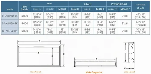Vista 9 de SimpliFire Chimenea eléctrica lineal Allusion Platinum de 50 pulgadas (SF-ALLP50-BK)