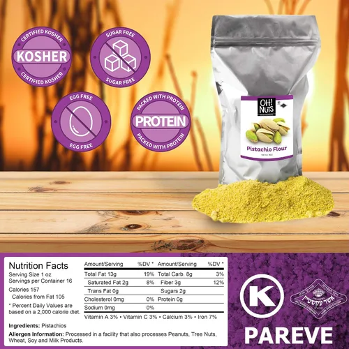 Vista 4 de Harina de pistacho Flours & Meals (frascos de 1 libra)