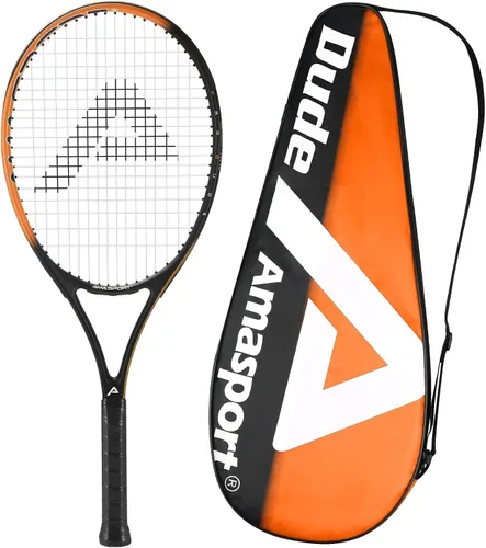 Vista 14 de AMA SPORT Adult Tennis Racket - Pre-Strung Light Balance 27 inch Tennis Racquet for Women and Men Grip Size 2-4 1/4