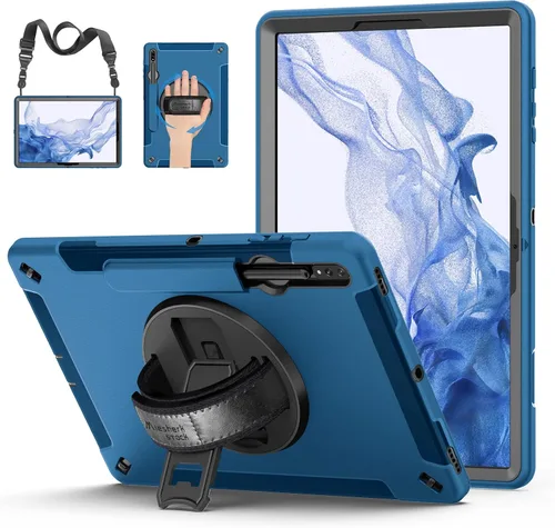 Vista 12 de Funda para Galaxy Tab S6 Lite de 10.4 pulgadas 2024/2022/2020: funda de TPU de grado militar a prueba de golpes con protector de pantalla - soporte