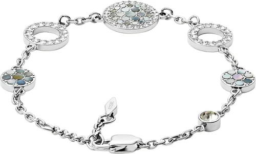 Vista 2 de Fossil - Pulsera de corazones de dos tonos para mujer