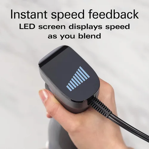 Vista 6 de Hamilton Beach Professional Batidora eléctrica de inmersión manual con velocidad variable + pantalla LED, 300 vatios de potencia máxima, batidor