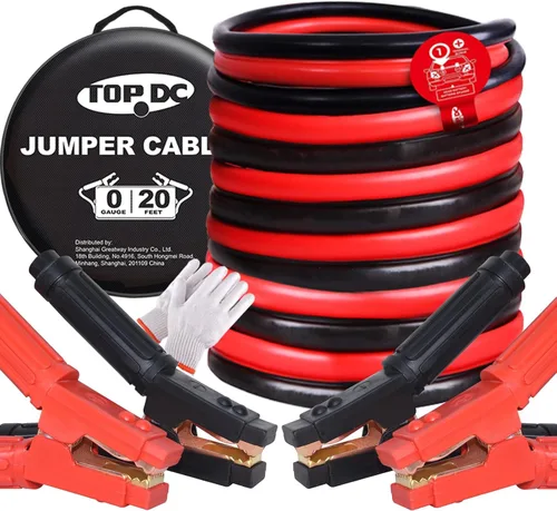Vista 16 de TOPDC Cables de puente resistentes de 1000 amperios para batería de automóvil, cables resistentes para camiones diesel, kit de cables de puente