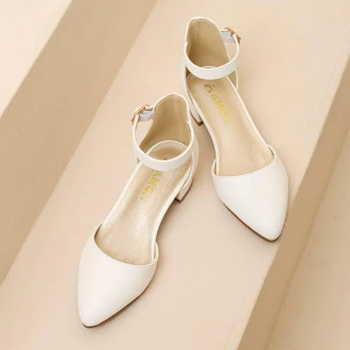 Vista 4 de Amoji Zapatos de vestir con correa de tobillo para niñas, zapatos de vestir para fiesta de boda para niños pequeños y grandes 412