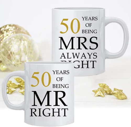 Vista 6 de Kwieema 50 aniversario de boda para parejas, 50 aniversario dorado para padres, 50 aniversario de boda, tazas de café, abuelos, parejas, taza