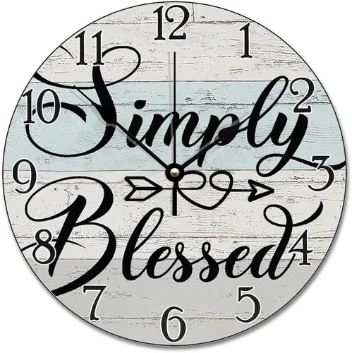 Vista 21 de Trust in the Lord With All Your Heart - Reloj de pared con versículo bíblico – Arte de cita religiosa de madera cristiana inspiradora – Madera
