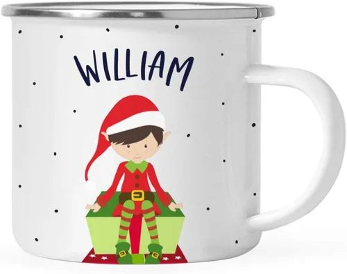 Vista 15 de Andaz Press Taza de café de acero inoxidable con nombre personalizado de 11 onzas para niños, diseño de búho azul festivo, 1 paquete, taza