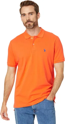 Vista 14 de Polo de piqué de algodón sólido para hombre con pequeño Pony Gris jaspeado