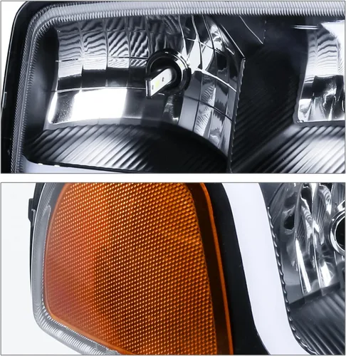 Vista 10 de M-AUTO Switchback - Tiras LED DRL para faros con 2 pares de bombillas preensambladas de 6000K compatibles con 01 GMC Sierra C3, 02-06 Sierra 1500