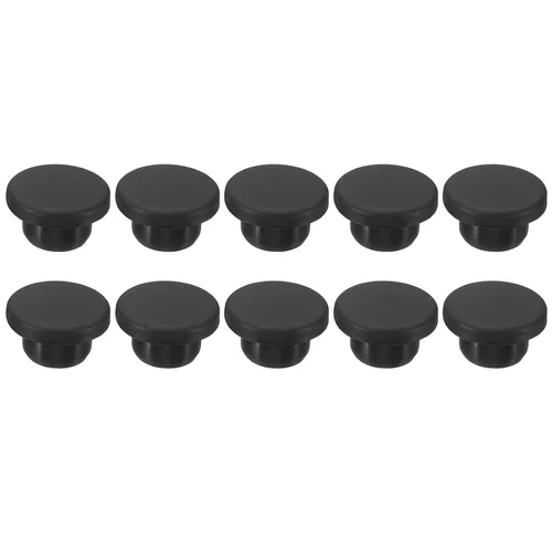Vista 11 de MECCANIXITY Tapón de agujero de goma de silicona de 0.610 in de diámetro, tapón flexible suave para agujero de 0.591 in, negro, 10 piezas