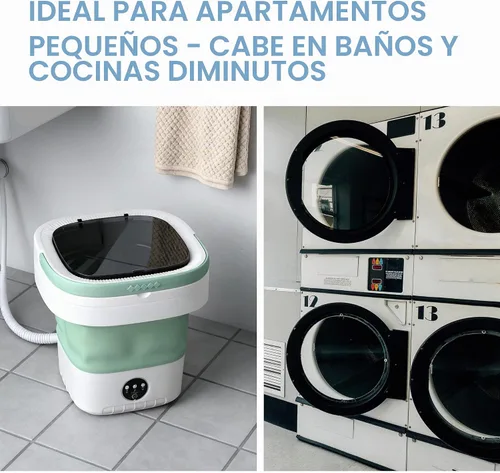 Vista 5 de Lavadora plegable portátil, mini lavadora de gran capacidad de 16 litros para ropa de bebé, ropa interior y lavandería de viaje, lavadora