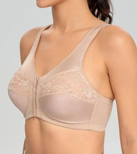 Vista 5 de HACI Brasier de figura completa para mujer, talla grande, sin forro, sin forro, brasier diario