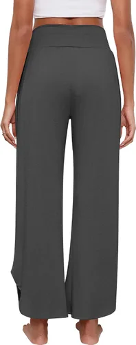Vista 4 de Neer 3 piezas de pantalones de yoga de pierna ancha para mujer, cintura alta, casuales, holgados, cómodos, pantalones deportivos con bolsillo