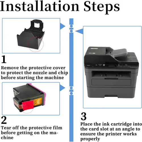 Vista 4 de 63XL 63 - Cartuchos de tinta compatibles con HP 63 63XL, cartuchos de tinta de alto rendimiento para impresoras HP DeskJet 1110, 1115, 2130, 2135