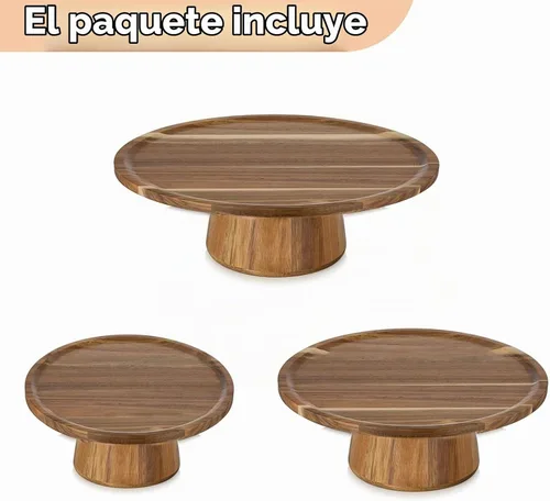 Vista 8 de NUPTIO Soporte de madera para tartas, soporte para cupcakes de madera