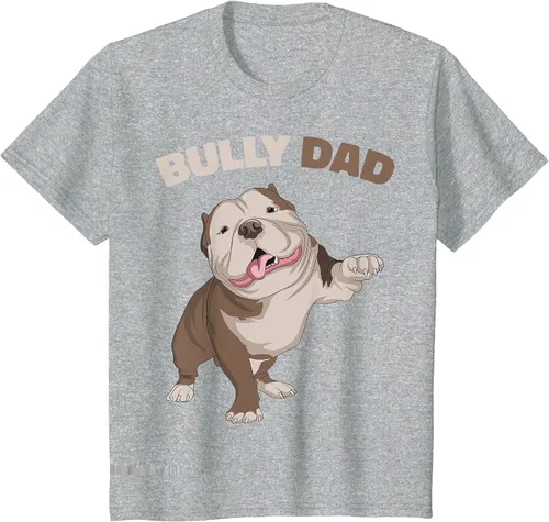 Vista 45 de American Bully Dad Dog Owner Father Funny Men T-Shirt Asphalt Grey