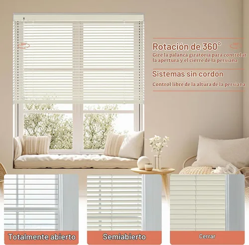Vista 5 de Mini persianas de aluminio de 1 pulgada con lamas de metal oscurecedoras, persianas venecianas horizontales nuevas para ventanas, anti-UV