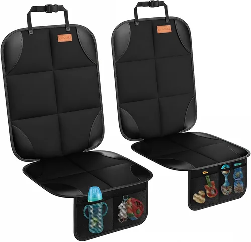 Vista 12 de SMART ELF Protector de Asiento de Automóvil, Paquete de 2 Protectores de Asiento Protegen Asientos Infantiles con el Acolchado Más Grueso y Respaldo