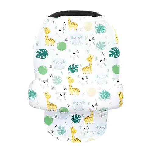 Vista 9 de Funda de lactancia para recién nacido, multiuso, para cochecito de bebé, unisex, para bebé, niño y niña (animal 2)