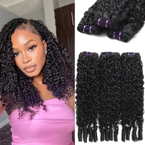 Vista 51 de Paquetes Bob Liso 3 Paquetes de Cabello Humano Corto 10, 10 y 10 Pulgadas, 100% Cabello Crudo Sin Procesar, Tejido Rápido, Color Negro Natural