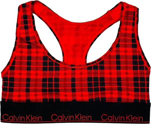 Vista 33 de Calvin Klein Bralette moderno de algodón elástico V-Day sin forro Gris Caliente