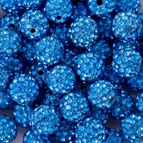 Vista 25 de Beadthoven - 100 cuentas de diamantes de imitación de arcilla de 0.394 pulgadas para la fabricación de joyas, cuentas de bola de disco de cristal