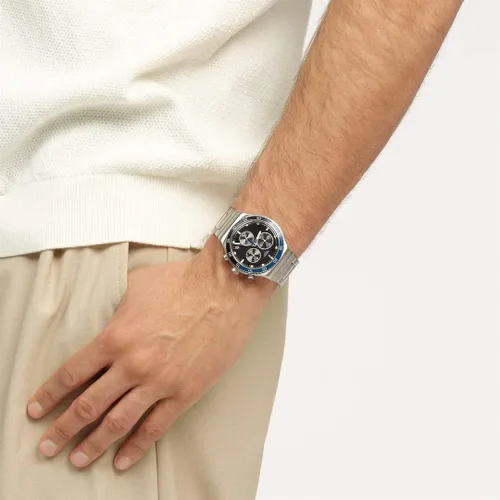 Vista 3 de Swatch Dark Blue Irony Unisex Watch YVS507G