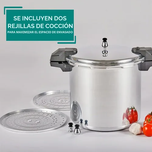 Vista 6 de MIRRO Enlatadora a presión de aluminio de 22 cuartos con 3 reguladores, 5