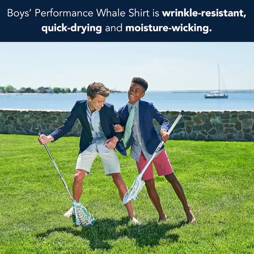 Vista 4 de vineyard vines Boys' On-The-go Gingham Button-Down Shirt