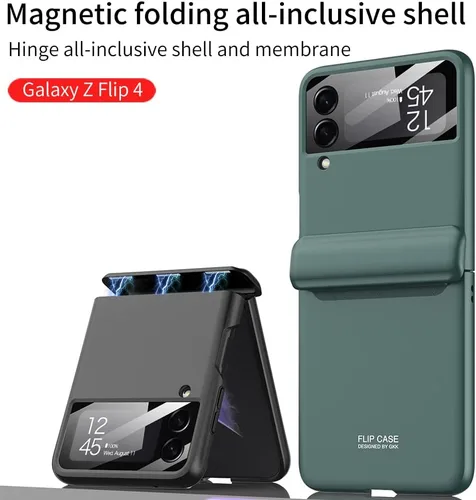 Vista 2 de SHIEID Z Flip 4 - Funda para Galaxy Z Flip 4 con protección de bisagra, funda Flip 4 con protector de pantalla compatible con Galaxy Z Flip 4 5G