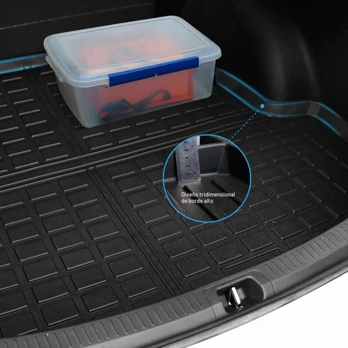 Vista 5 de Juego de alfombrillas de ajuste personalizado para todo tipo de clima de 2 filas y revestimiento de carga para maletero, compatible con accesorios