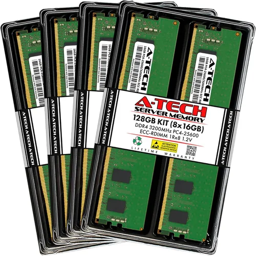 Vista 20 de A-Tech 4GB DDR4 2133MHz PC4-17000 ECC RDIMM 1Rx8 Single Rank 1.2V ECC Registered DIMM de 288 pines Módulo de actualización de memoria RAM