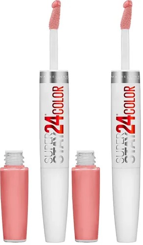 Vista 22 de Maybelline Super Stay 24, lápiz labial líquido de maquillaje de 2 pasos, color altamente pigmentado de larga duración con bálsamo hidratante, Merlot