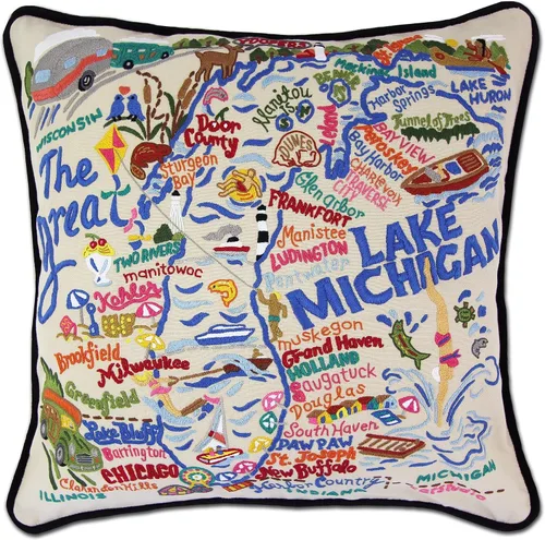 Vista 55 de Catstudio Portland (Oregon) - Almohada decorativa bordada