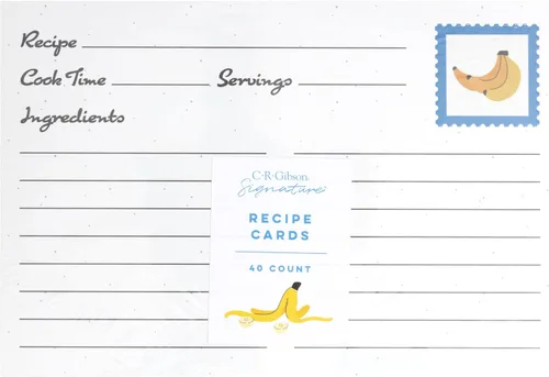 Vista 8 de C.R. Gibson Colección Bunch of Bananas - Papelería con dibujos divertidos para la cocina, 7.25 x 9 pulgadas, mini cuaderno de recetas