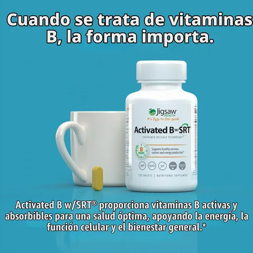 Vista 4 de Jigsaw Health Complejo B activado con SRT, 120 comprimidos