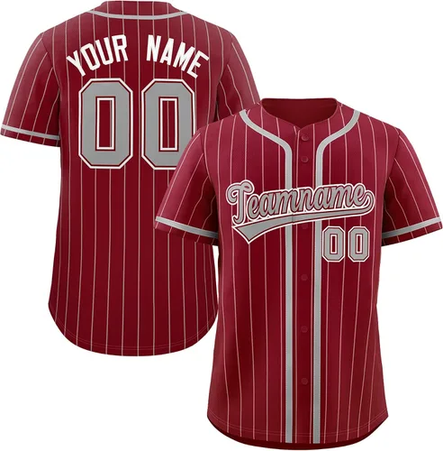 Vista 21 de Camiseta de béisbol de rayas finas personalizada hipster hip hop, camisetas deportivas con nombre y número del equipo personalizado para hombres