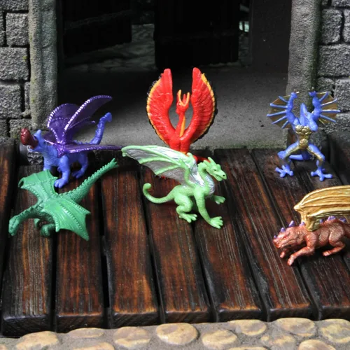 Vista 2 de Safari Ltd. Lair Of The Dragons Collection 2 Designer Toob - 6 figuras de dragón en miniatura para juegos temáticos de fantasía, niños, niñas