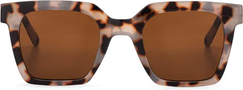 Vista 3 de grinderPUNCH Gafas de sol de plástico grueso para mujer estilo novio XL de gran tamaño con borde de cuernos