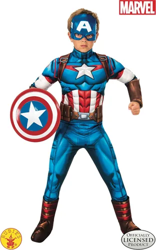 Vista 2 de Rubies Disfraz de Capitán América de Marvel Avengers para niños